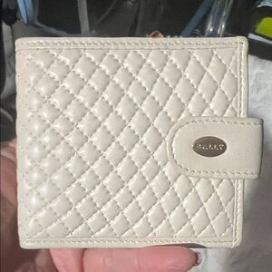 Bally Quilted White Wallet